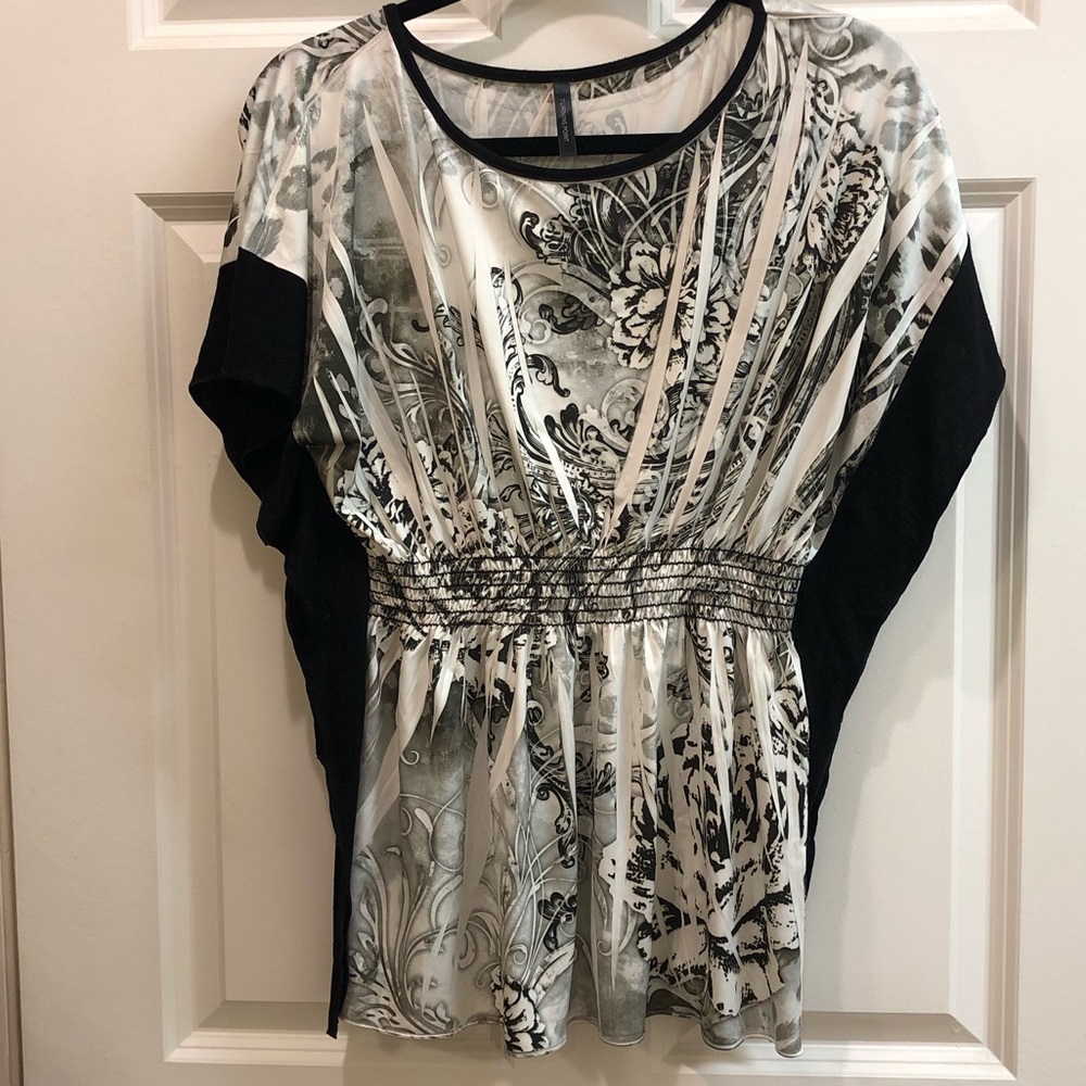 Black and White Blouse